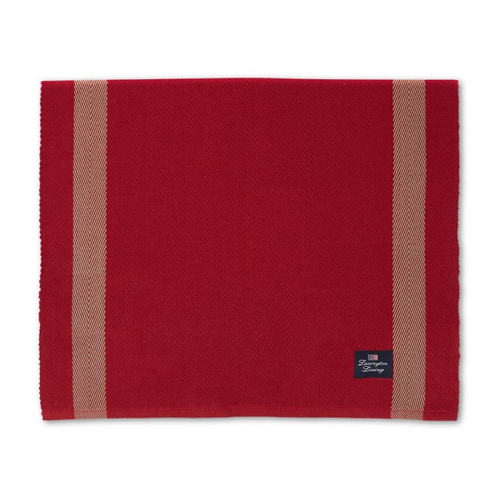 Herringbone with Stripes dækkeserviet 40x50 cm, Red-beige Lexington