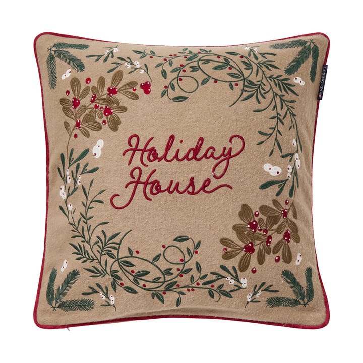 Holiday House ullmix pudebetræk 50x50 cm - Beige-multi - Lexington