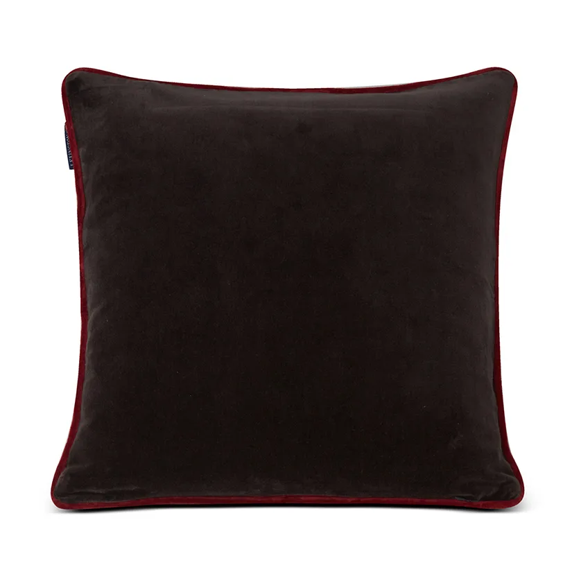 Holly Wrath Cotton Velvet pudebetræk 50x50 cm, Dark grey/Green/Red Lexington