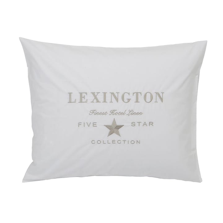 Hotel Embroidery pudebetræk 50x60 cm - Hvid/Lysbeige - Lexington