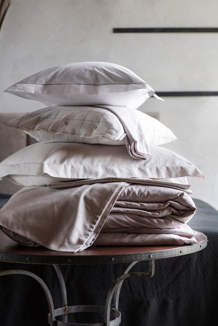 Hotel Light Flannel pudebetræk 65x65 cm, Hvid/Lysbeige Lexington