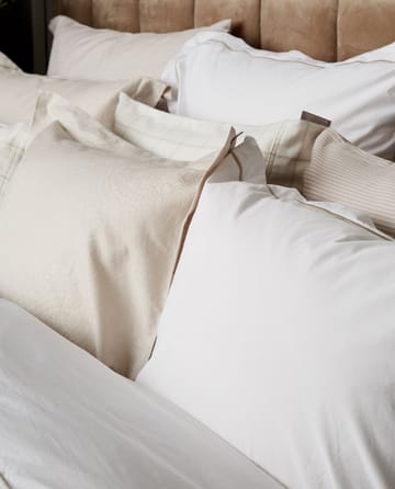 Hotel Percale pudebetræk 65x65 cm - Hvid/Lysbeige - Lexington
