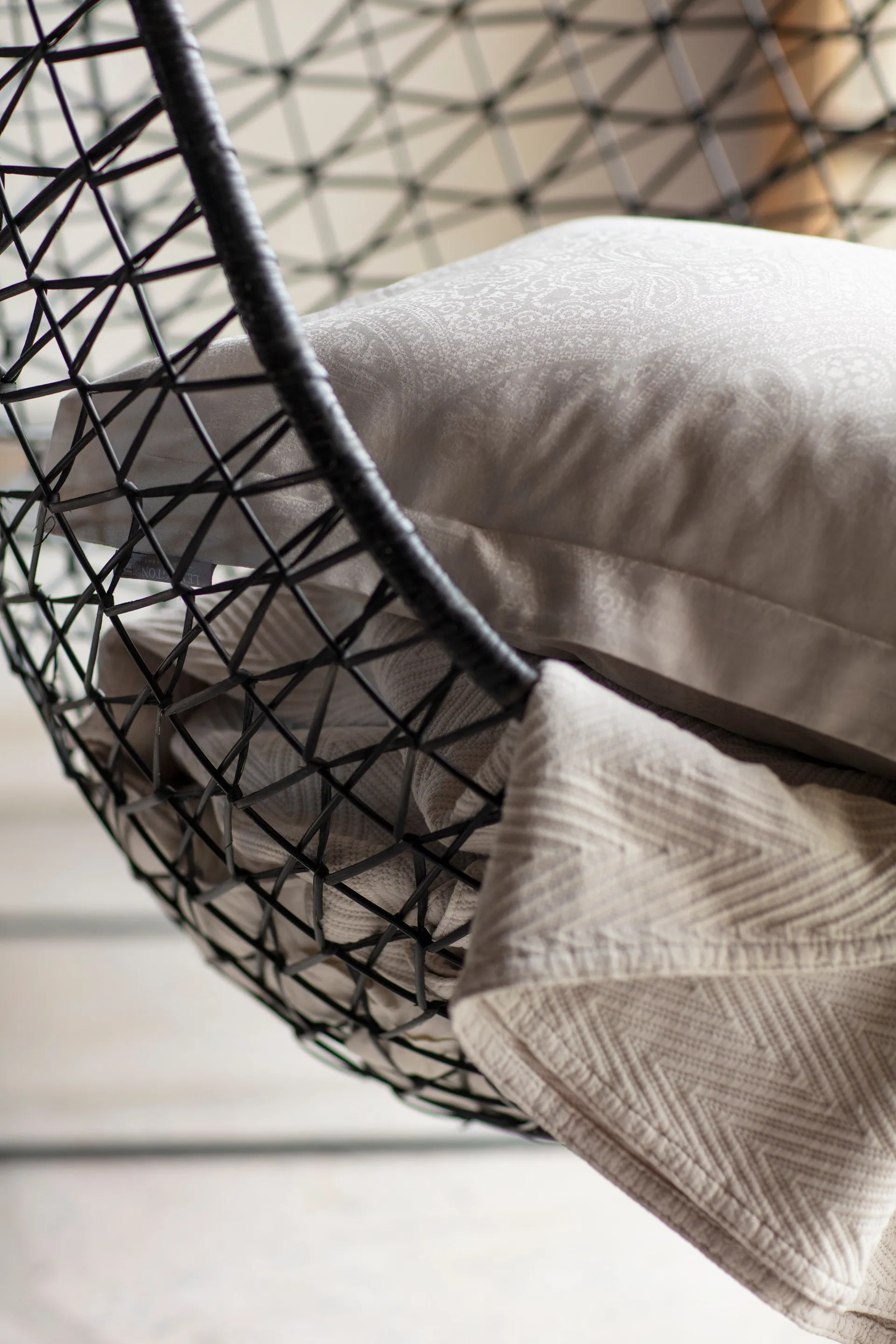 Hotel Sateen Jacquard pudebetræk 65x65 cm, Lysbeige Lexington