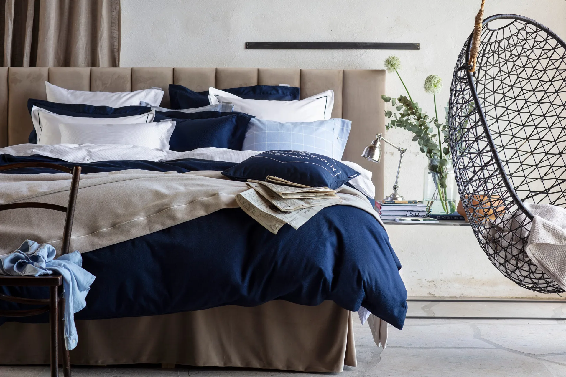 Hotel Velvet sengetæppe 260x240 cm, Beige Lexington