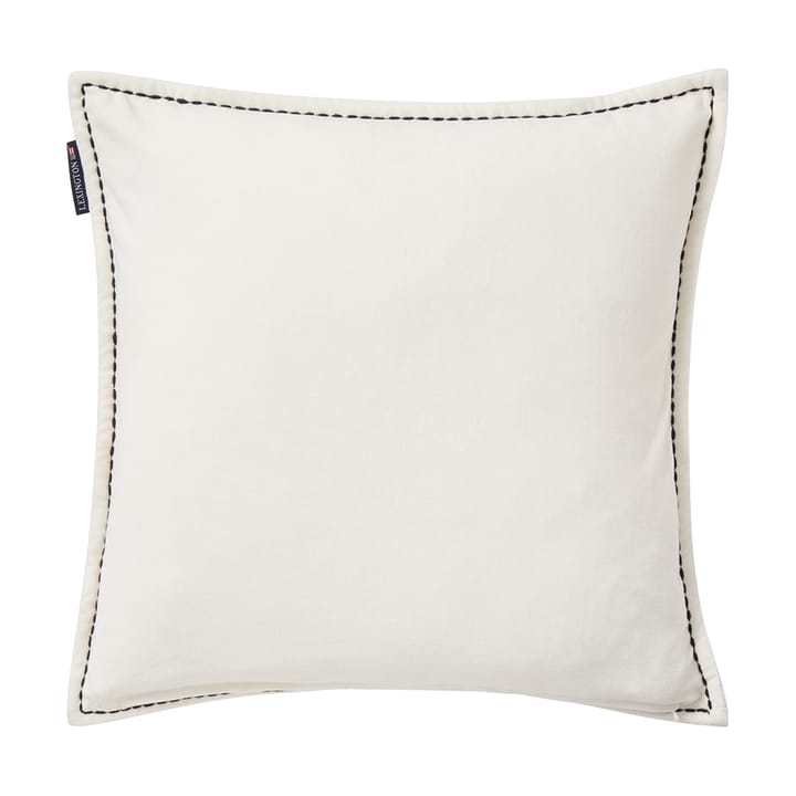 House økologisk bomuldsfløjl pudebetræk 50x50 cm, White-multi Lexington