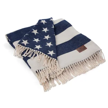 Icons Flag plaid 130x170 cm - White/Navy - Lexington