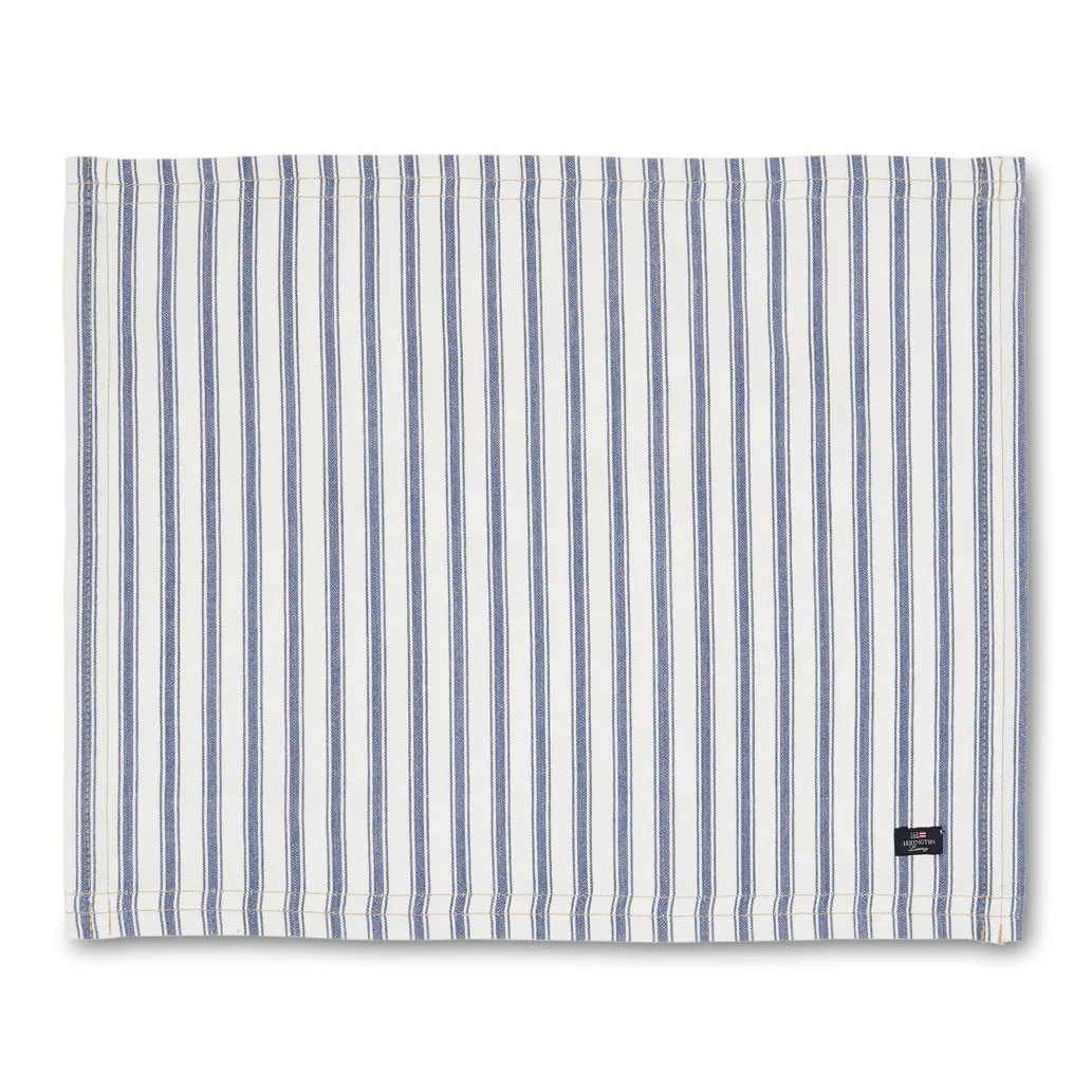 Icons Herringbone Striped dækkeserviet 40x50 cm, Blue/White Lexington