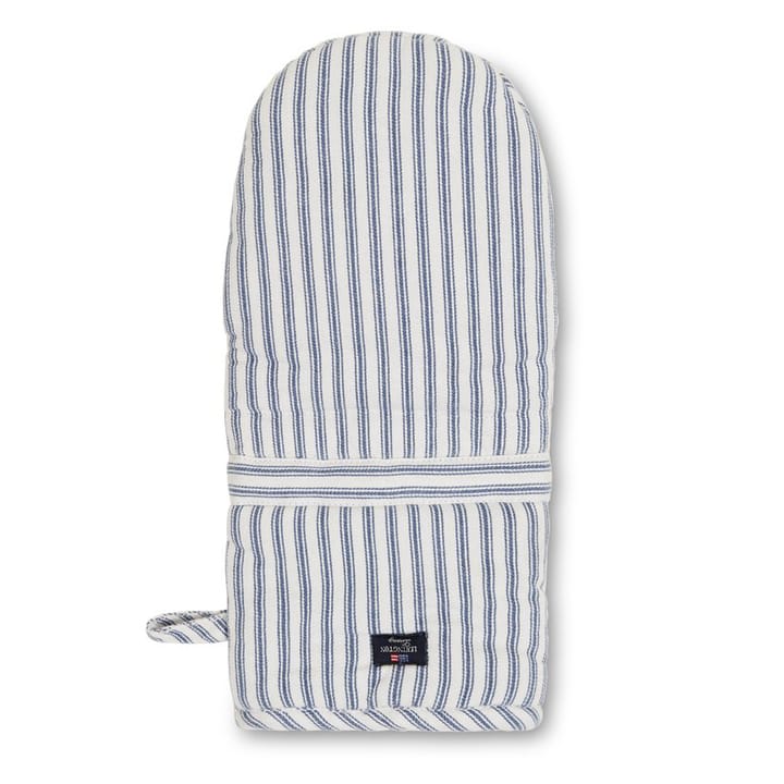 Icons Herringbone Striped grillhandske - Blue/White - Lexington
