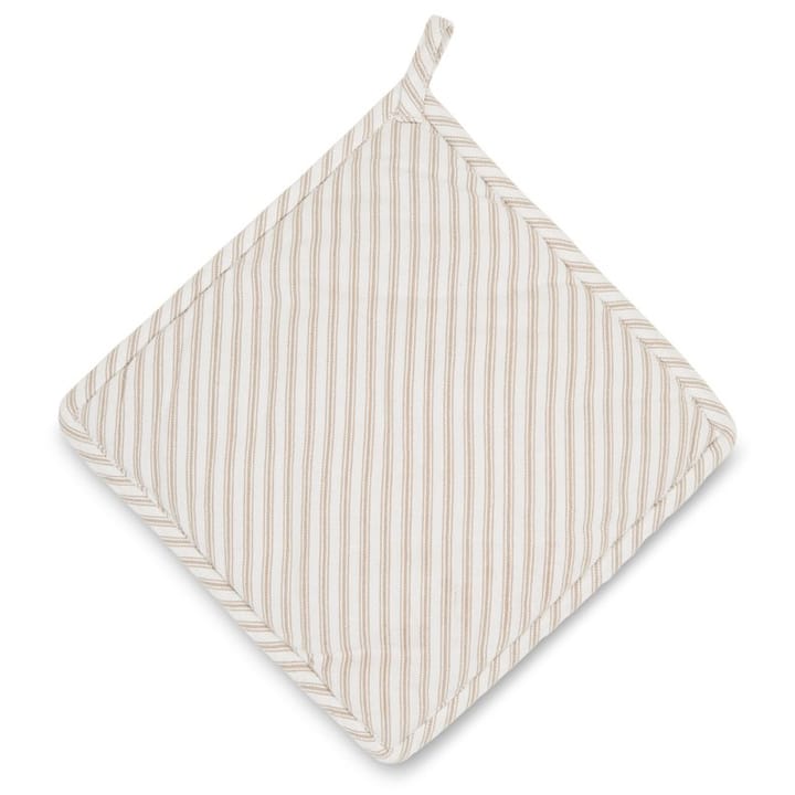 Icons Herringbone Striped grydelap - Beige/White - Lexington