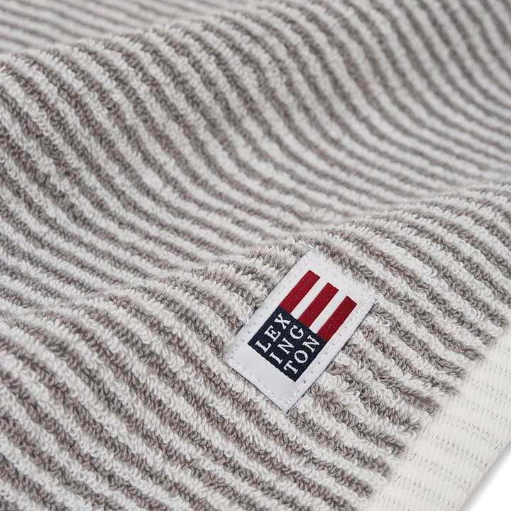 Icons Original Striped håndklæde 30x50 cm - White/Gray - Lexington