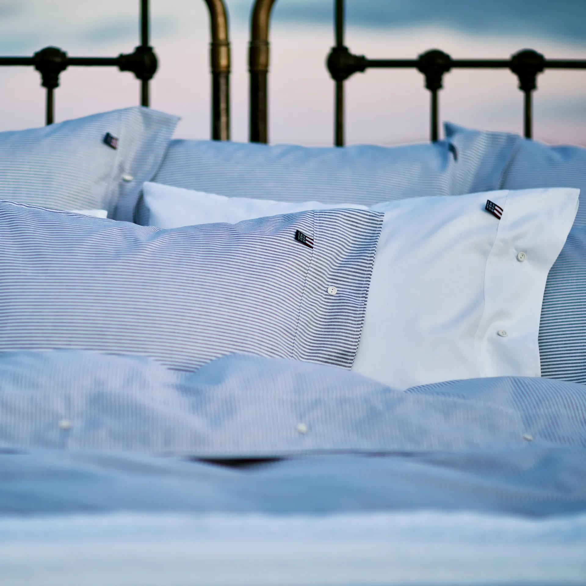 Icons Pin Point pudebetræk 50x60 cm, Blue/White Lexington