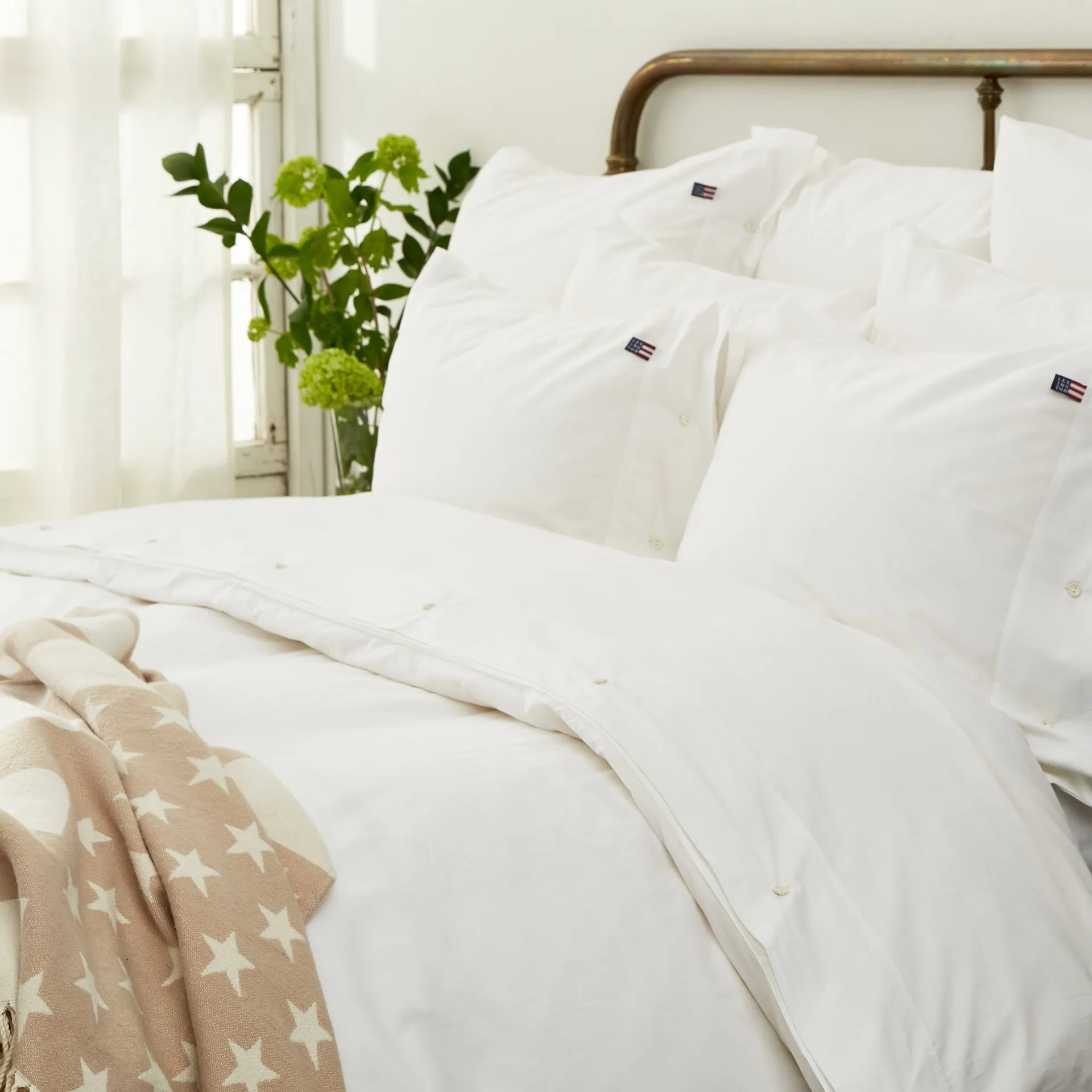 Icons Poplin dynebetræk 220x220 cm, White Lexington