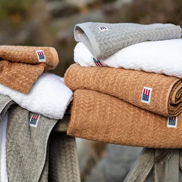 Icons Structured badehåndklæde 100x150 cm - White - Lexington