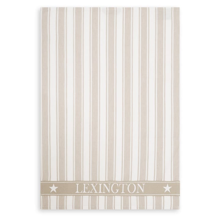 Icons Waffle Striped viskestykke 50x70 cm - Beige/White - Lexington