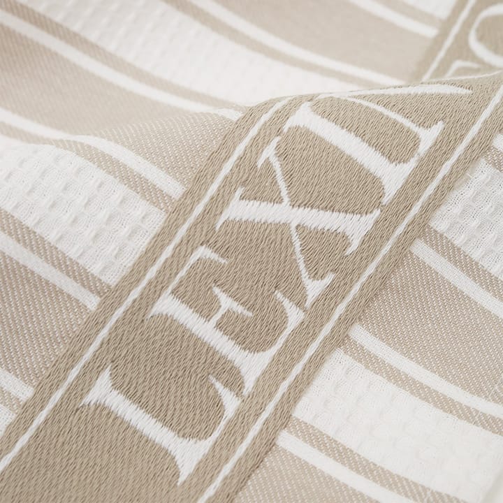 Icons Waffle Striped viskestykke 50x70 cm, Beige/White Lexington