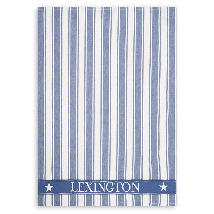 Icons Waffle Striped viskestykke 50x70 cm - Blue/White - Lexington