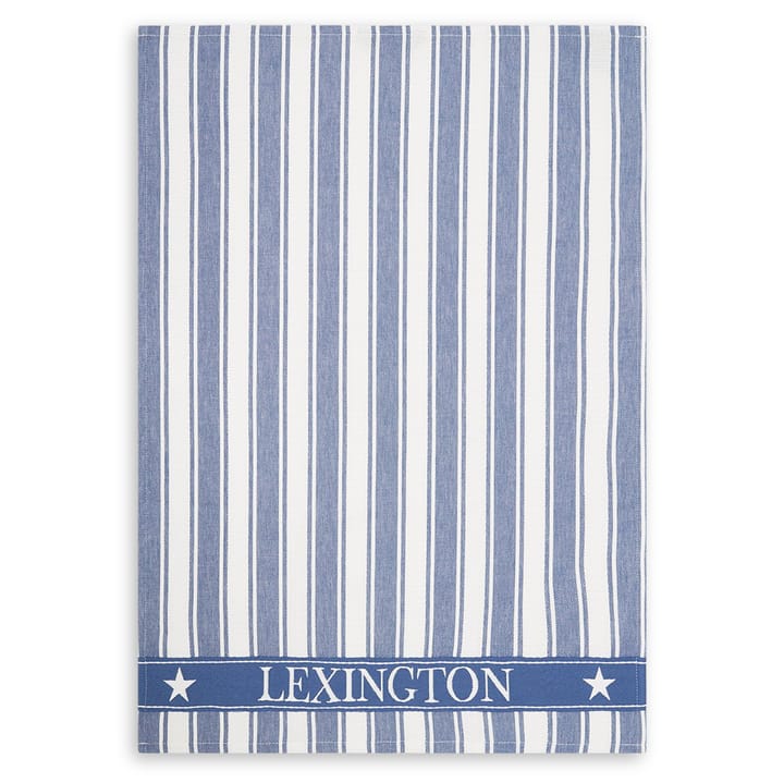 Icons Waffle Striped viskestykke 50x70 cm - Blue/White - Lexington