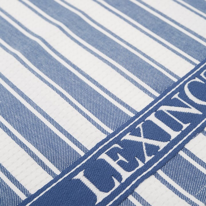 Icons Waffle Striped viskestykke 50x70 cm, Blue/White Lexington