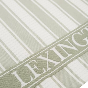 Icons Waffle Striped viskestykke 50x70 cm - Sage green/White - Lexington