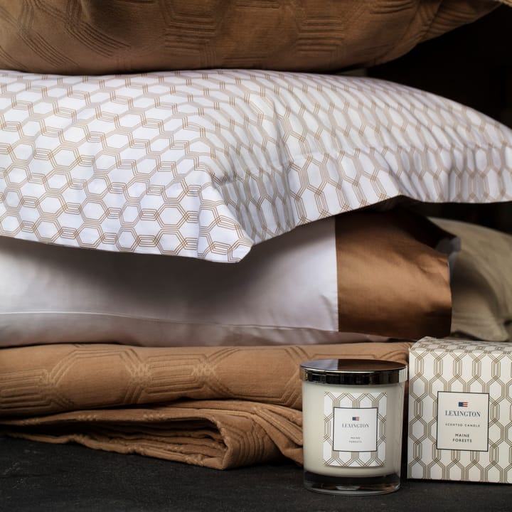 Jacquard sengetæppe 240x260 cm - Dark beige - Lexington