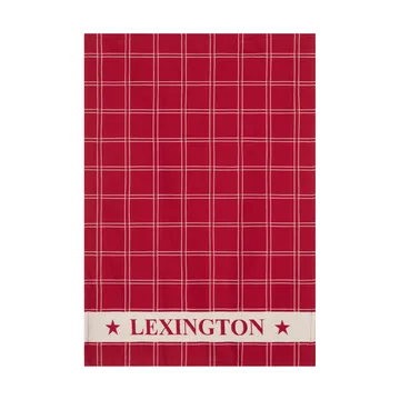 Jacquardvævet bomuldsviskestykke 2-pak - Red-white, 50x70 cm - Lexington