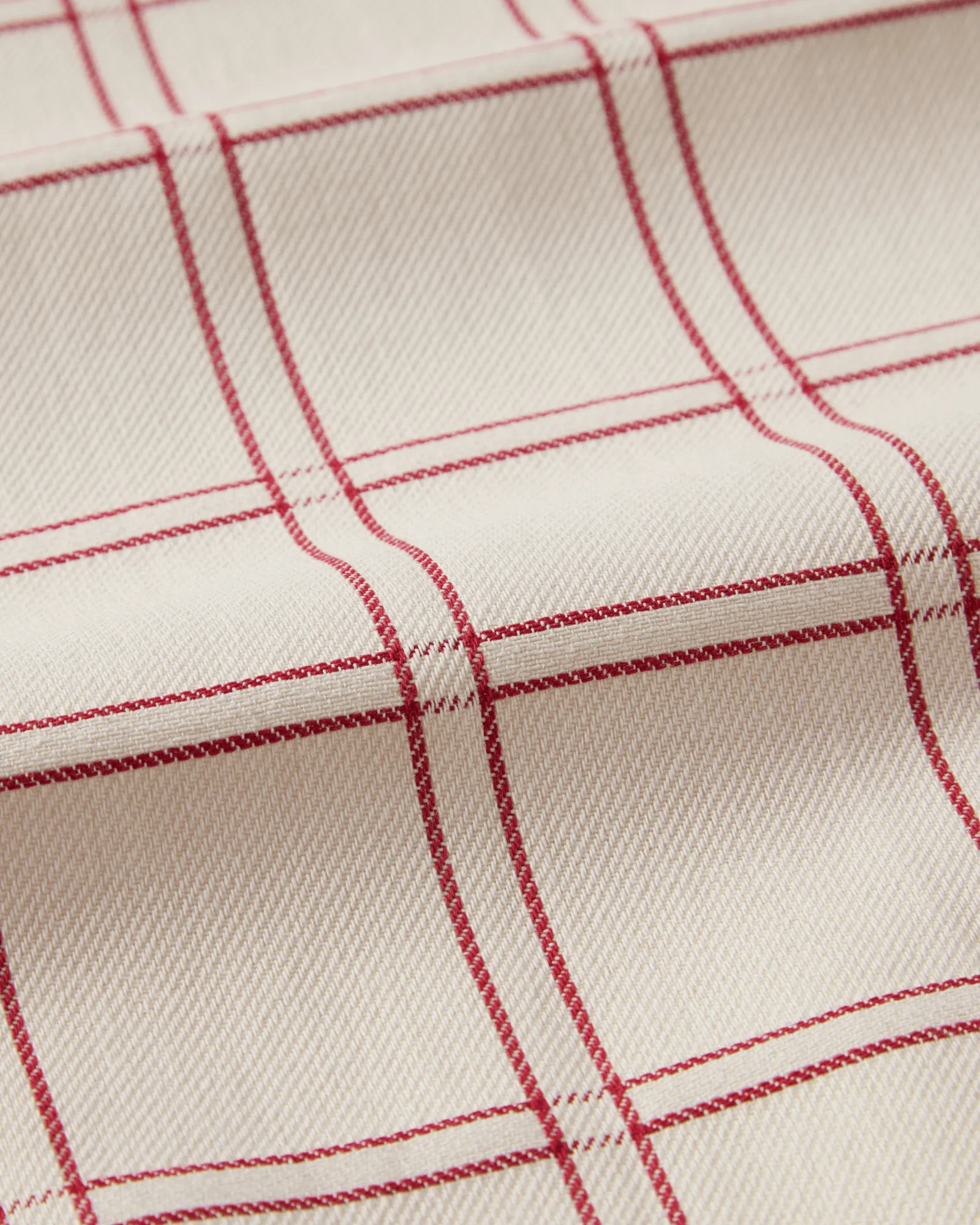 Jacquardvævet bomuldsviskestykke 2-pak, Red-white, 50x70 cm Lexington