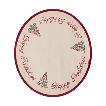 Jute Cotton Christmas Tree juletræstæppe Ø110 cm - Natural-red - Lexington