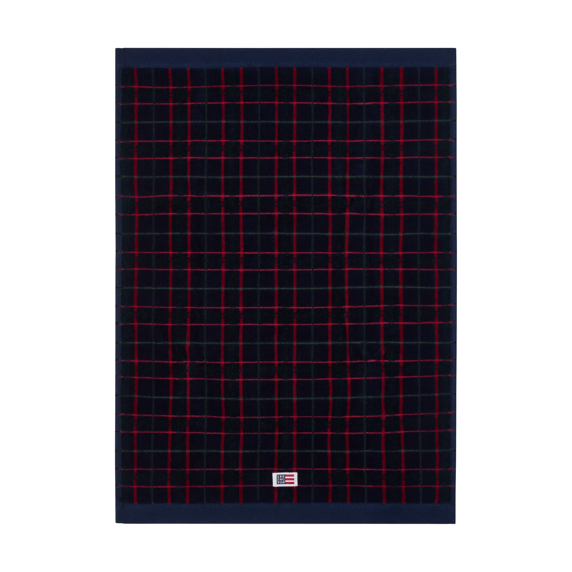 Lexington checked håndklæde 2-pak, Navy-green, 50x70 cm Lexington
