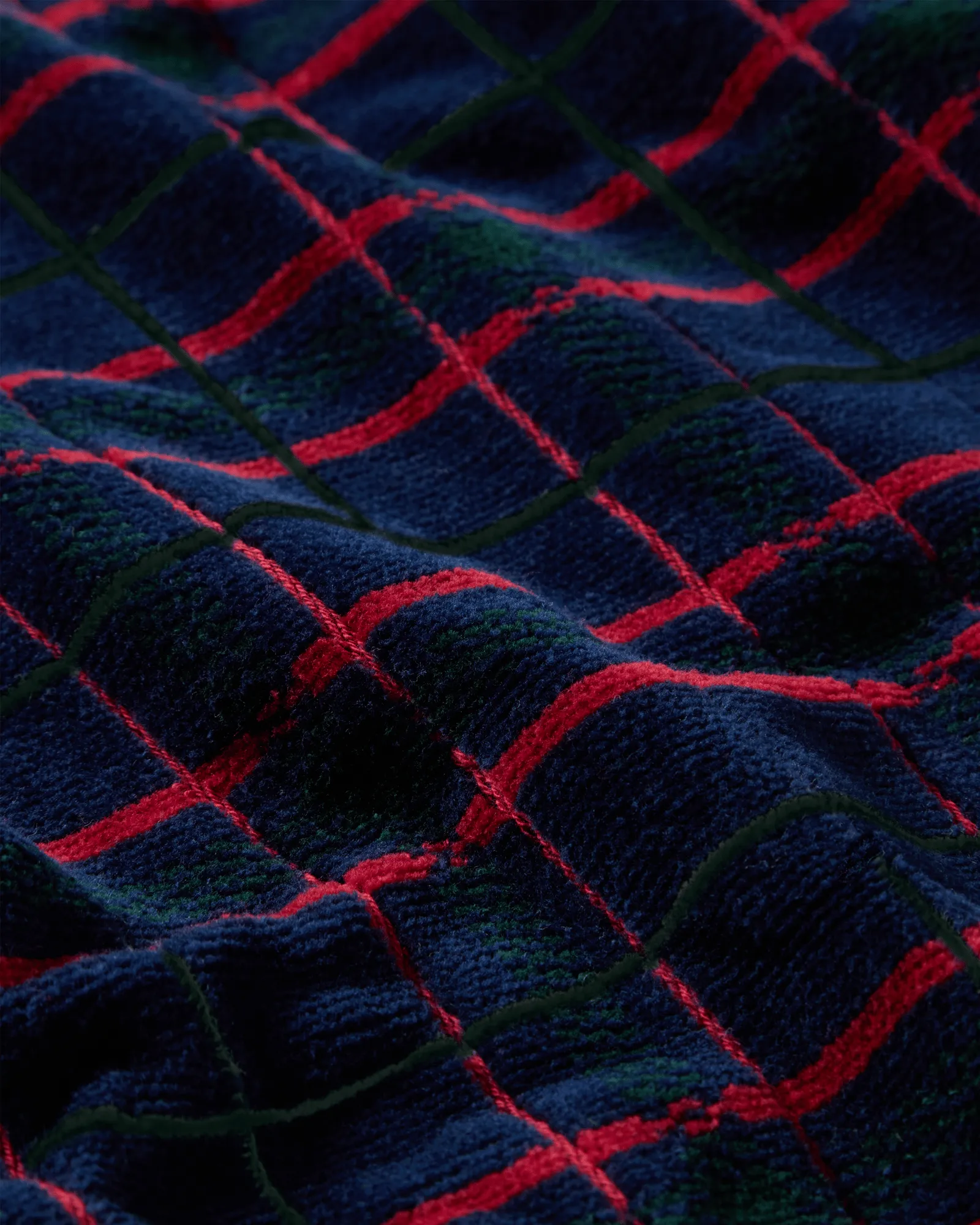 Lexington checked håndklæde 4 dele, Navy-green, 2 stk 50x70 cm, 2 stk 70x30 cm Lexington