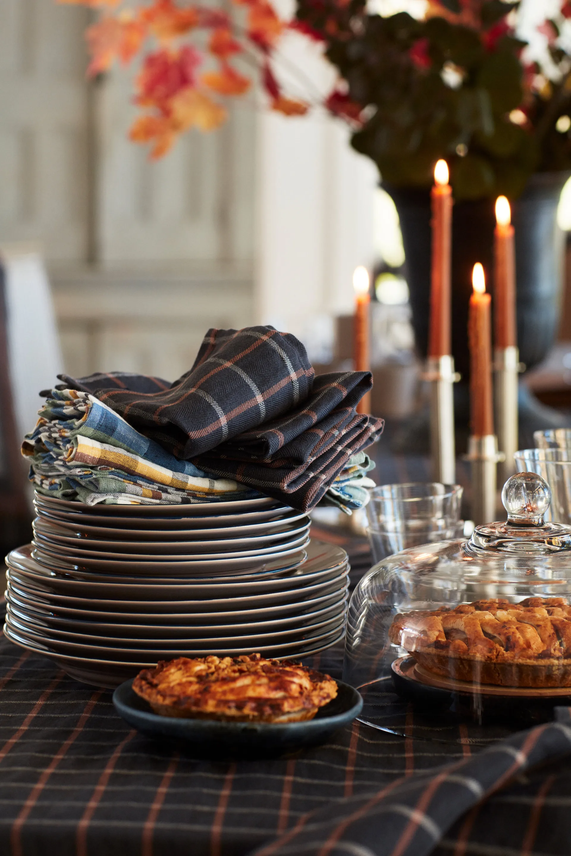 Lexington lysestage striped 13,5 cm, Brass Lexington