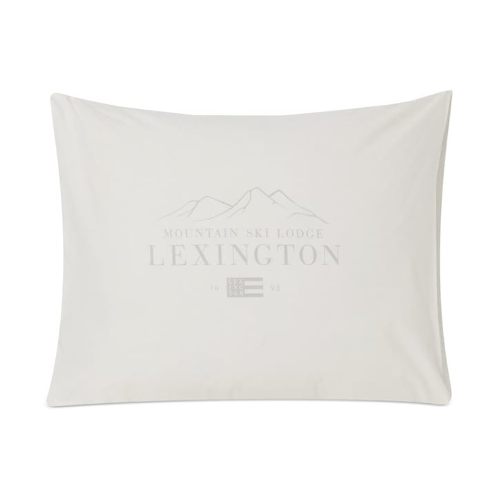 Lexington Printed Cotton Poplin pudebetræk 50x60 cm - White/Light gray - Lexington