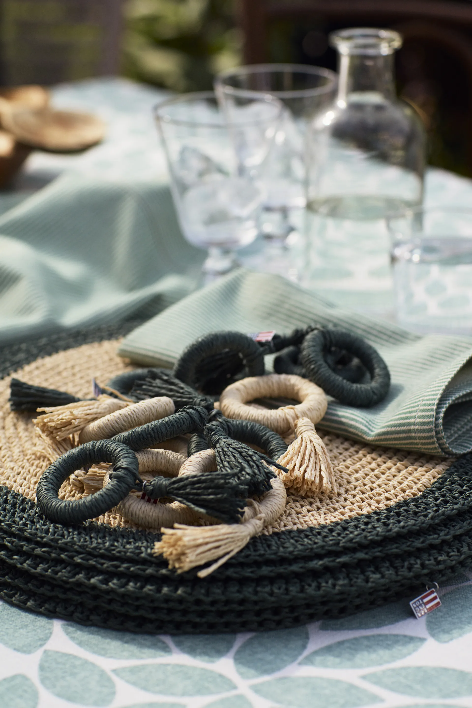 Lexington Recycled Paper Straw servietring, Grøn Lexington