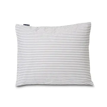 Lexington Striped pudebetræk tencel 50x60 cm - White/Steel blue - Lexington