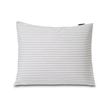 Lexington Striped pudebetræk tencel 50x60 cm - White/Steel blue - Lexington