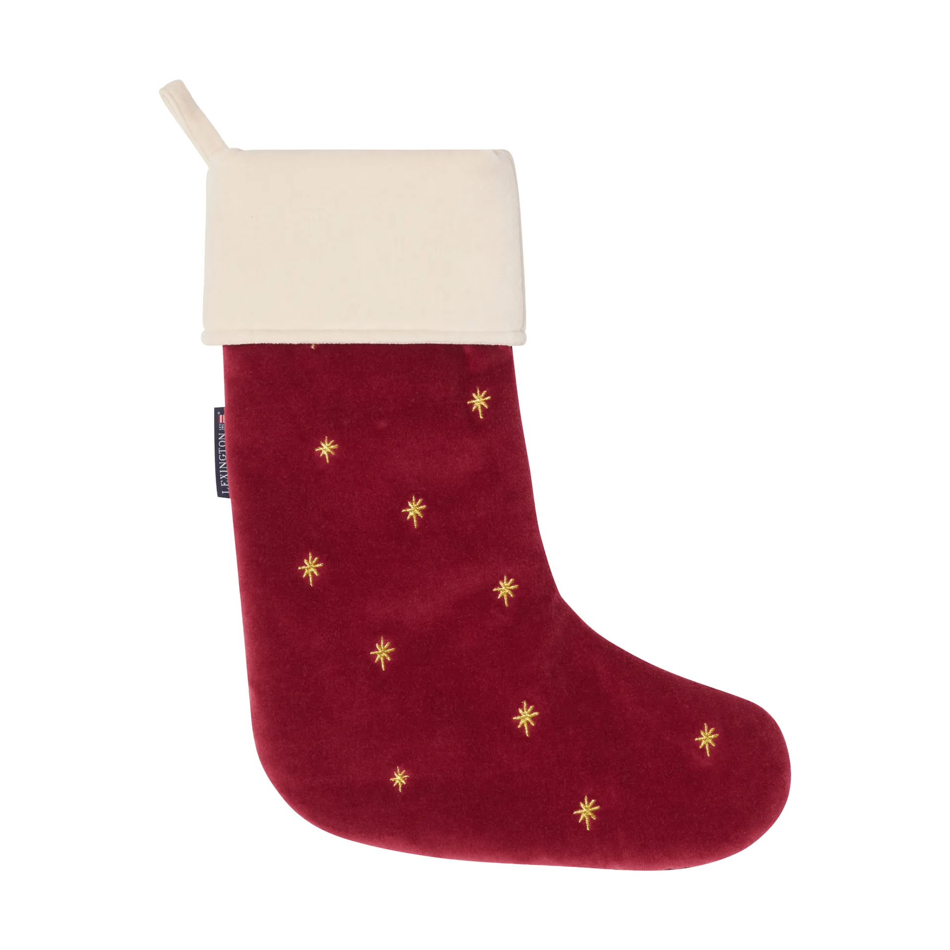 Lexington velvet julestrømpe, Red, 45 cm Lexington