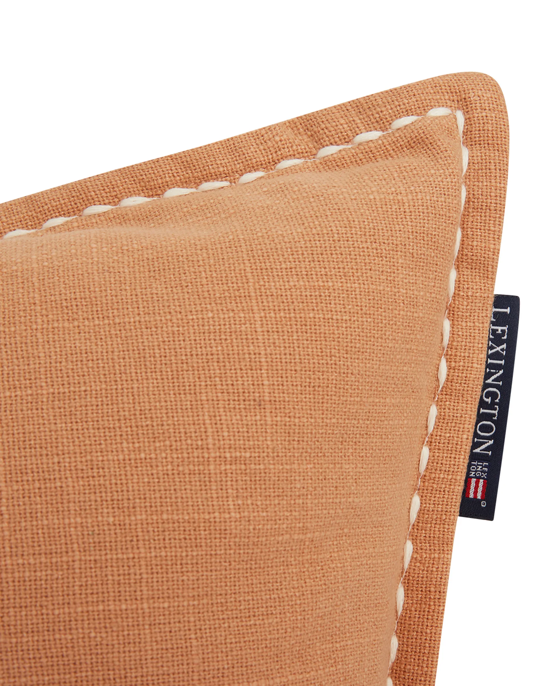 Life's A Beach Embroidered pudebetræk 50x50 cm, Beige/Hvid Lexington