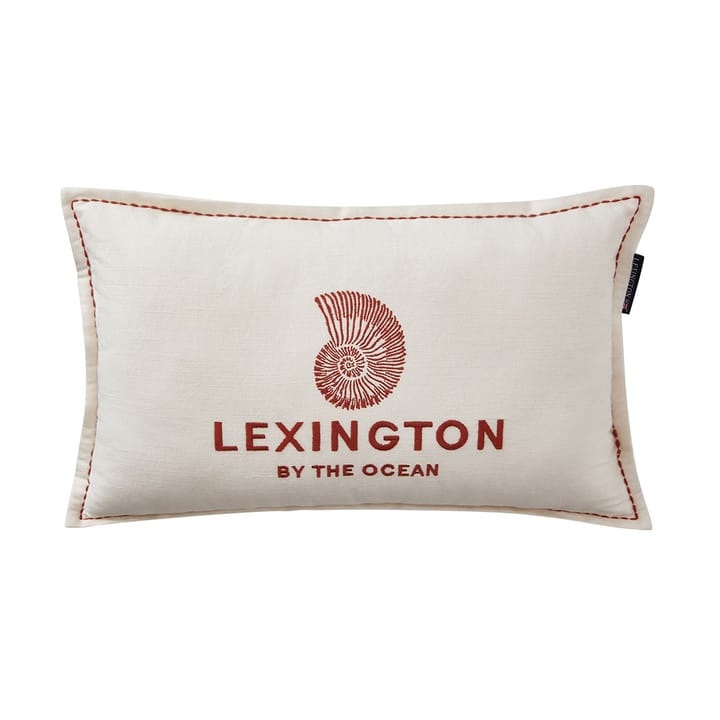 Logo Embroidered by the ocean pude 30x50 - White - Lexington