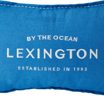 Logo Embroidered Linen/Cotton pude 30x50 - Blue - Lexington