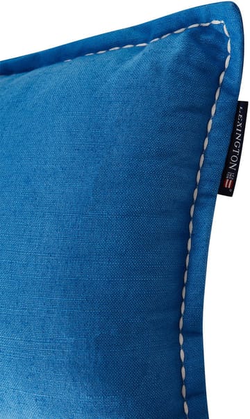 Logo Embroidered Linen/Cotton pude 30x50 - Blue - Lexington