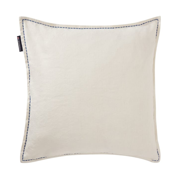 Logo Embroidered Linen/Cotton pudebetræk 50x50, White Lexington