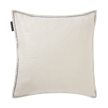 Logo Embroidered Linen/Cotton pudebetræk 50x50 - White - Lexington