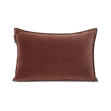 Logo Message Organic Cotton Velvet pude 40x60 cm - Brown - Lexington