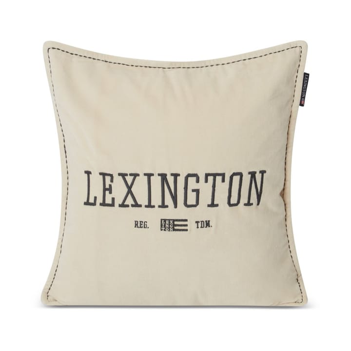Logo Message Velvet pudebetræk 50x50 cm, Light beige Lexington