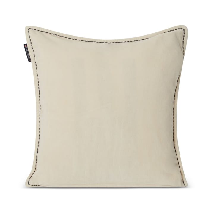 Logo Message Velvet pudebetræk 50x50 cm, Light beige Lexington
