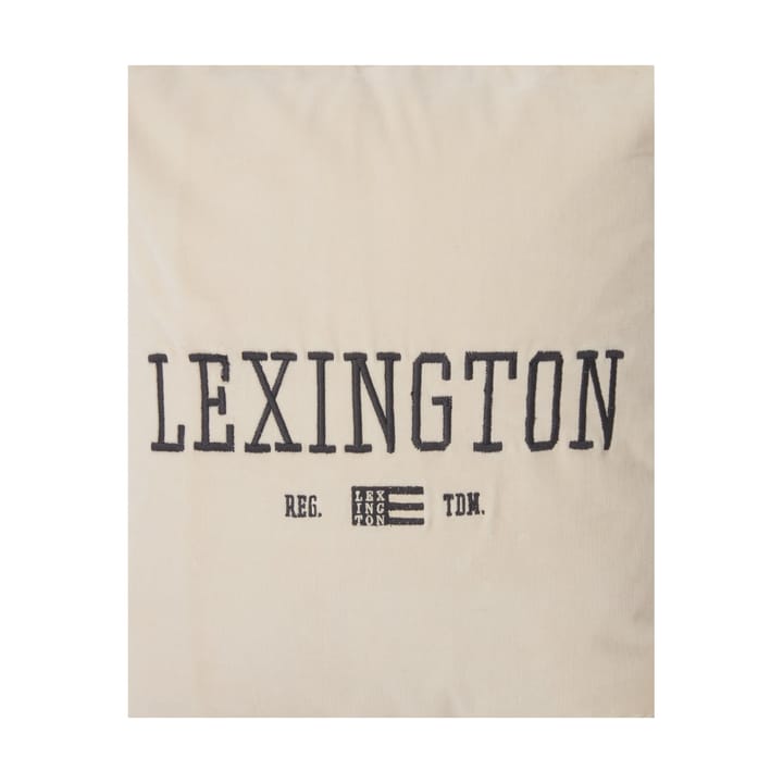 Logo Message Velvet pudebetræk 50x50 cm, Light beige Lexington