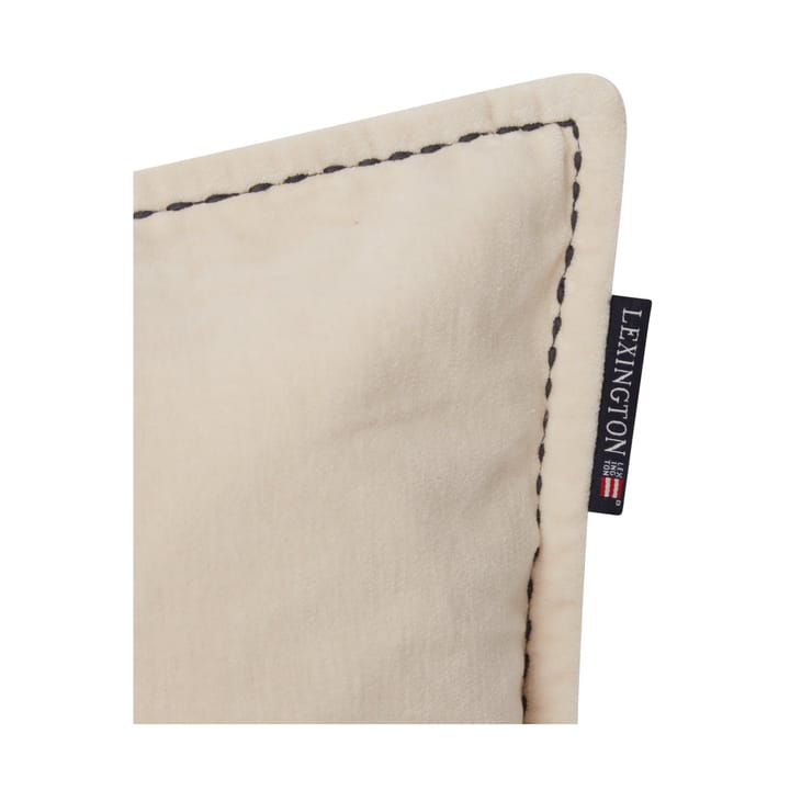 Logo Message Velvet pudebetræk 50x50 cm, Light beige Lexington