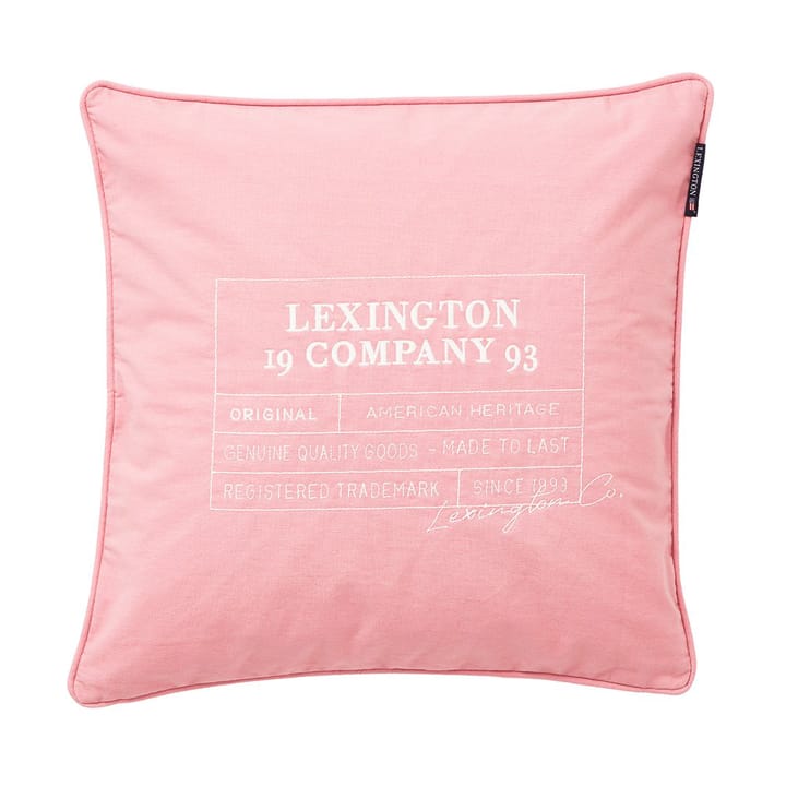 Logo Organic Cotton Canvas pudebetræk 50x50 cm - Pink - Lexington
