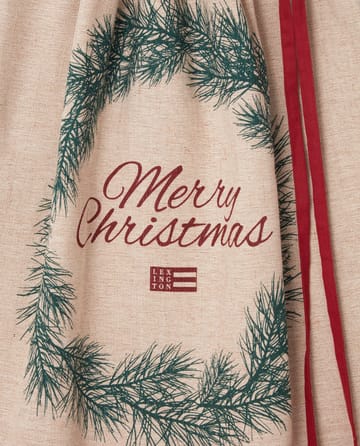 Merry Christmas Jute Cotton julegavesæk 65x95 cm - Natural - Lexington