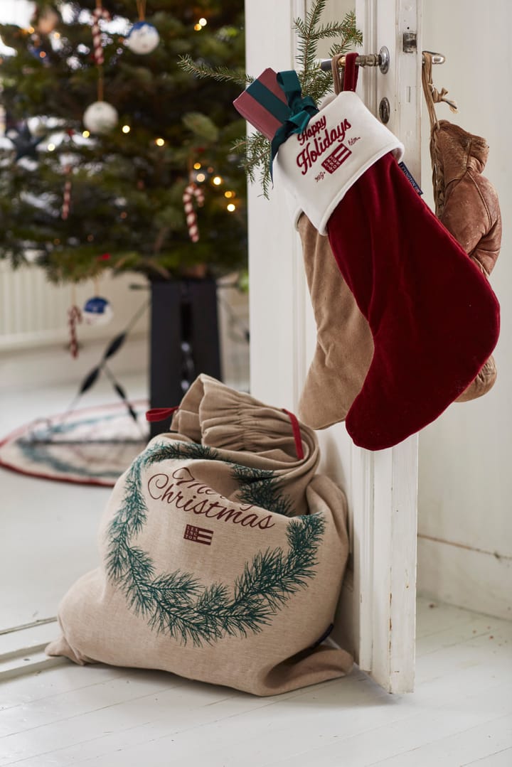 Merry Christmas Jute Cotton julegavesæk 65x95 cm, Natural Lexington