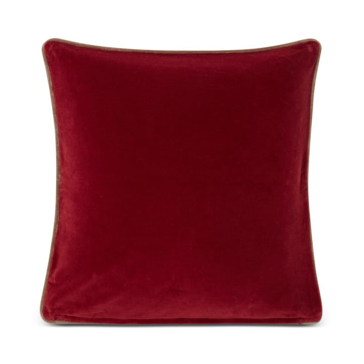 Merry Little Org Cotton Velvet pudebetræk 50x50 cm - Red/Beige - Lexington
